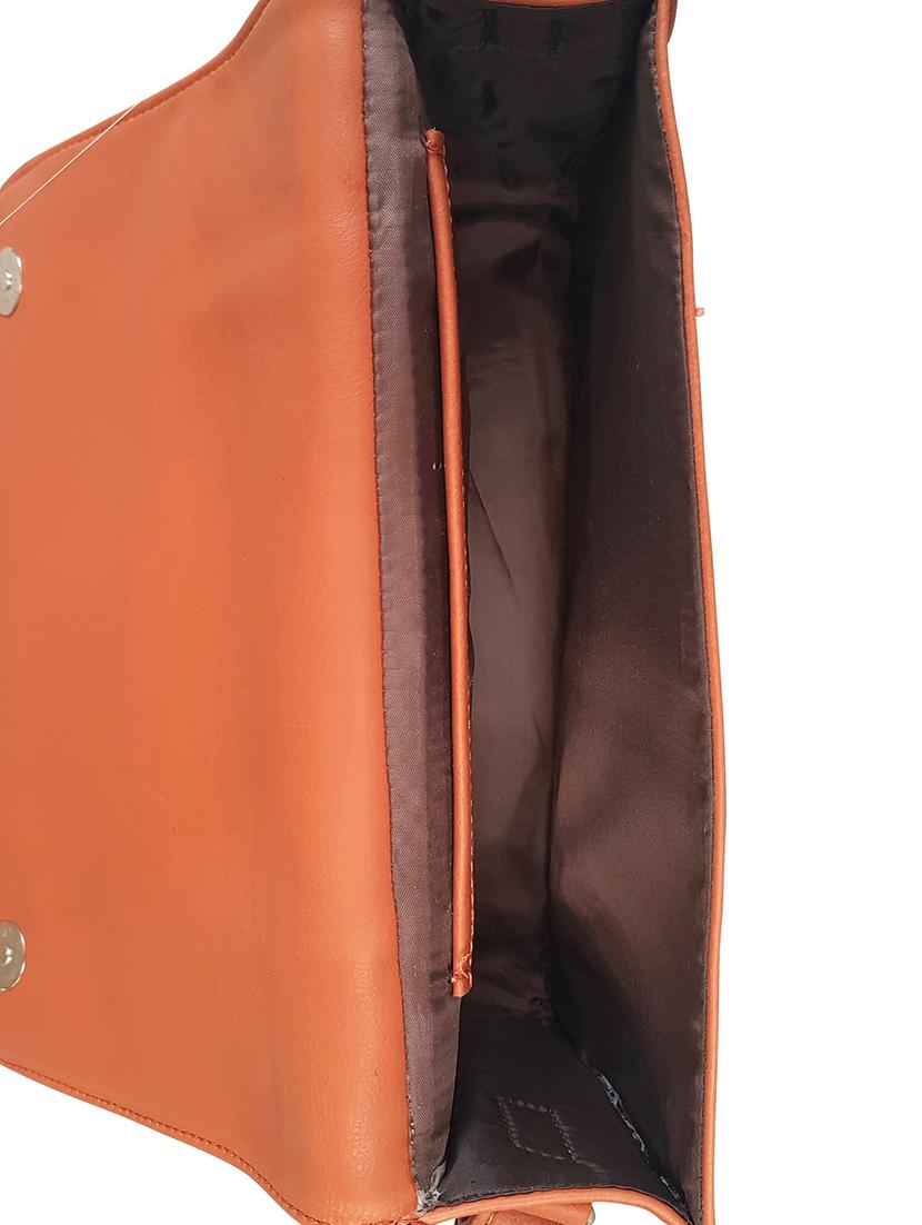tan leatherette regular sling bag - 14790032 - Zoom Image - 3