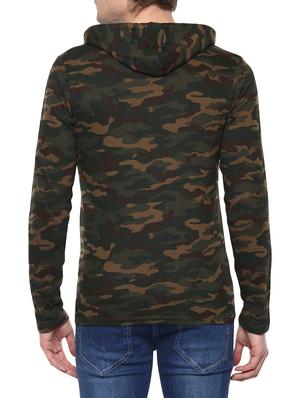 olive green cotton all over print tshirt - 14790418 - Standard Image - 3