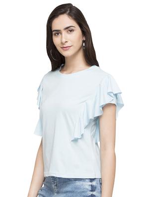 light blue solid top - 14791825 - Standard Image - 3