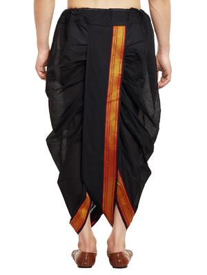 black cotton dhoti - 14794004 - Standard Image - 3