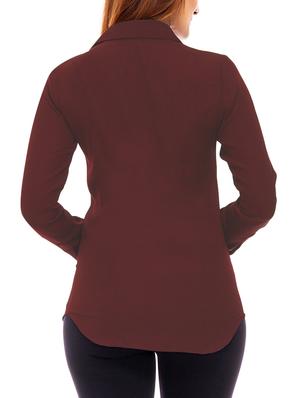 concealed placket solid shirt - 14800720 - Standard Image - 3
