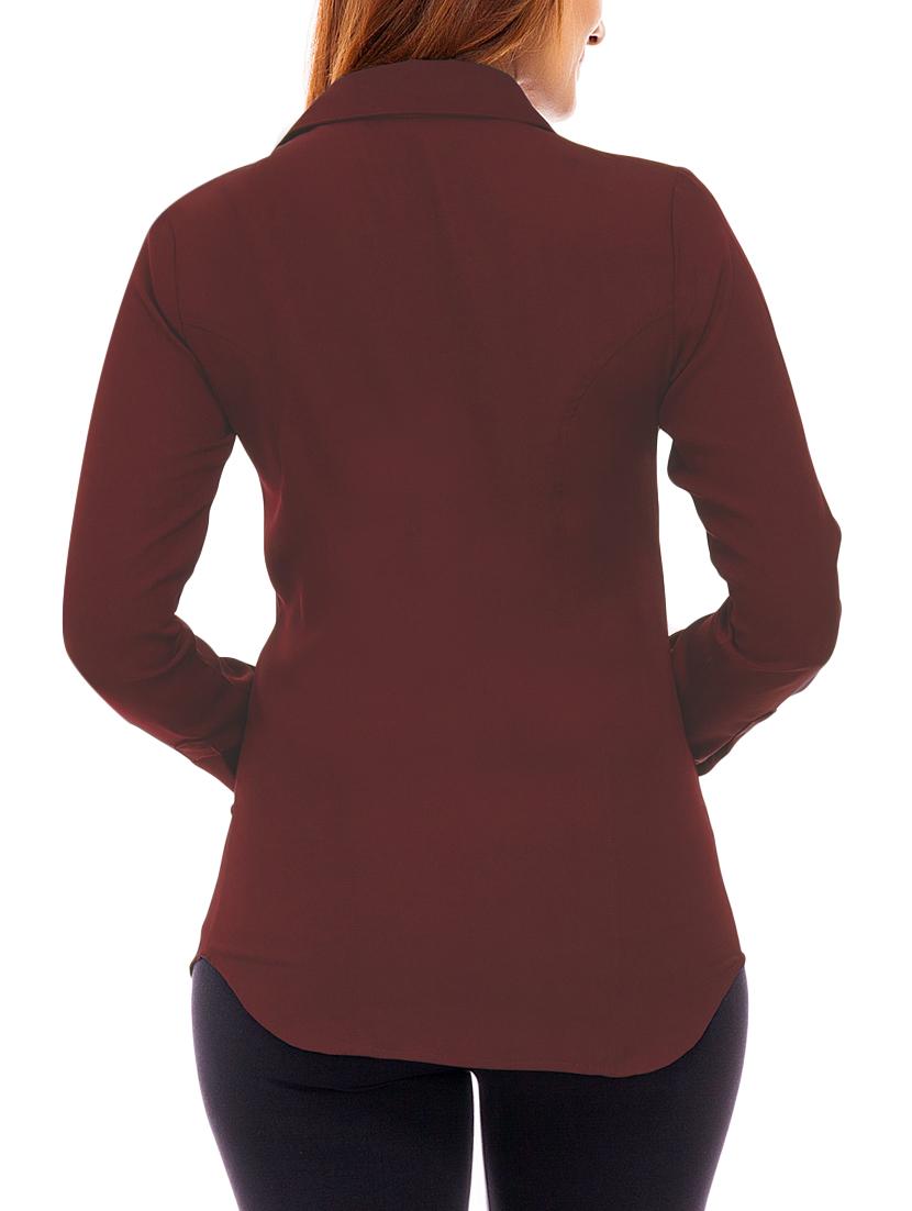 concealed placket solid shirt - 14800720 - Zoom Image - 3