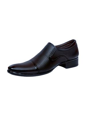 black leatherette formal slip on - 14804824 - Standard Image - 3