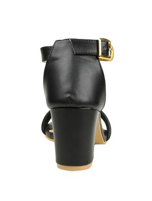black fabric closed back sandals - 14810093 - Standard Image - 3