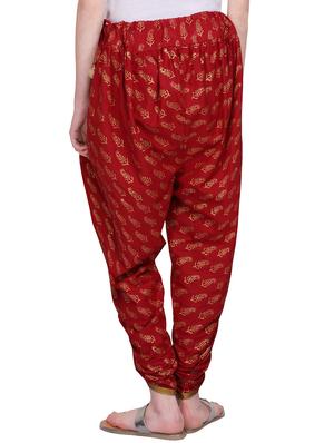 kaanchie nanggia red cotton salwar red cotton dhoti salwar - 14812518 - Standard Image - 3