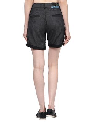button detail mid rise organic cotton shorts - 14813803 - Standard Image - 3