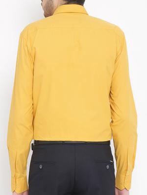 yellow cotton formal shirt - 14815599 - Standard Image - 3