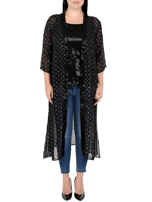 sequined sheer plus shrug - 14815801 - Standard Image - 1