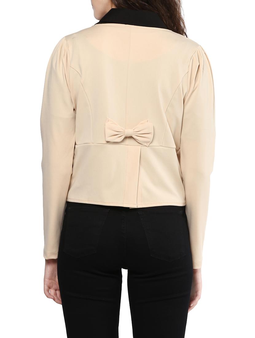 beige solid summer jacket - 14815864 - Zoom Image - 3