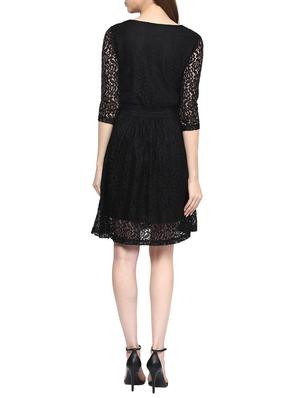 black fit and flare dress - 14817040 - Standard Image - 3