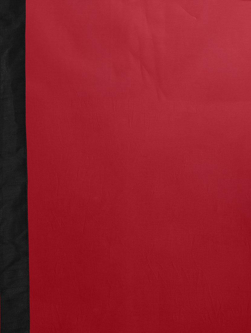 red georgette half and half saree with blouse - 14817171 - Zoom Image - 3