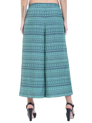 green straight palazzo - 14818179 - Standard Image - 3
