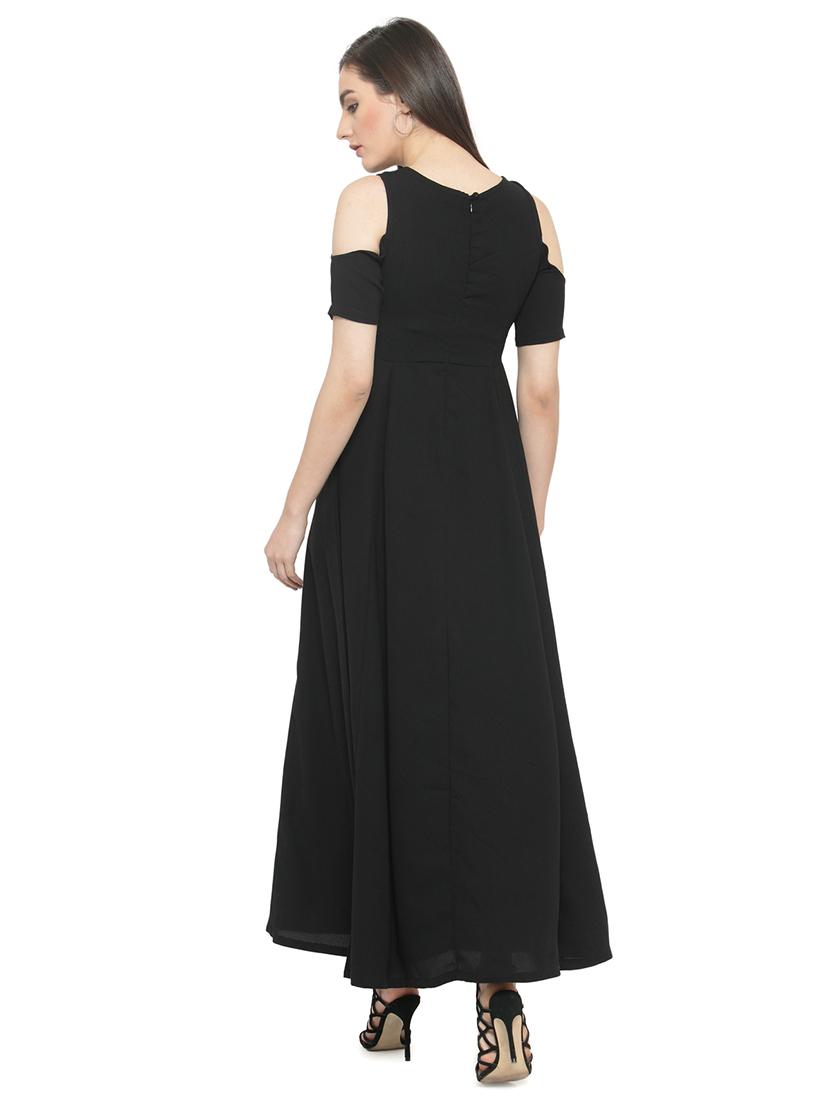 cold shoulder pearl embellished maxi dress - 14818378 - Zoom Image - 3