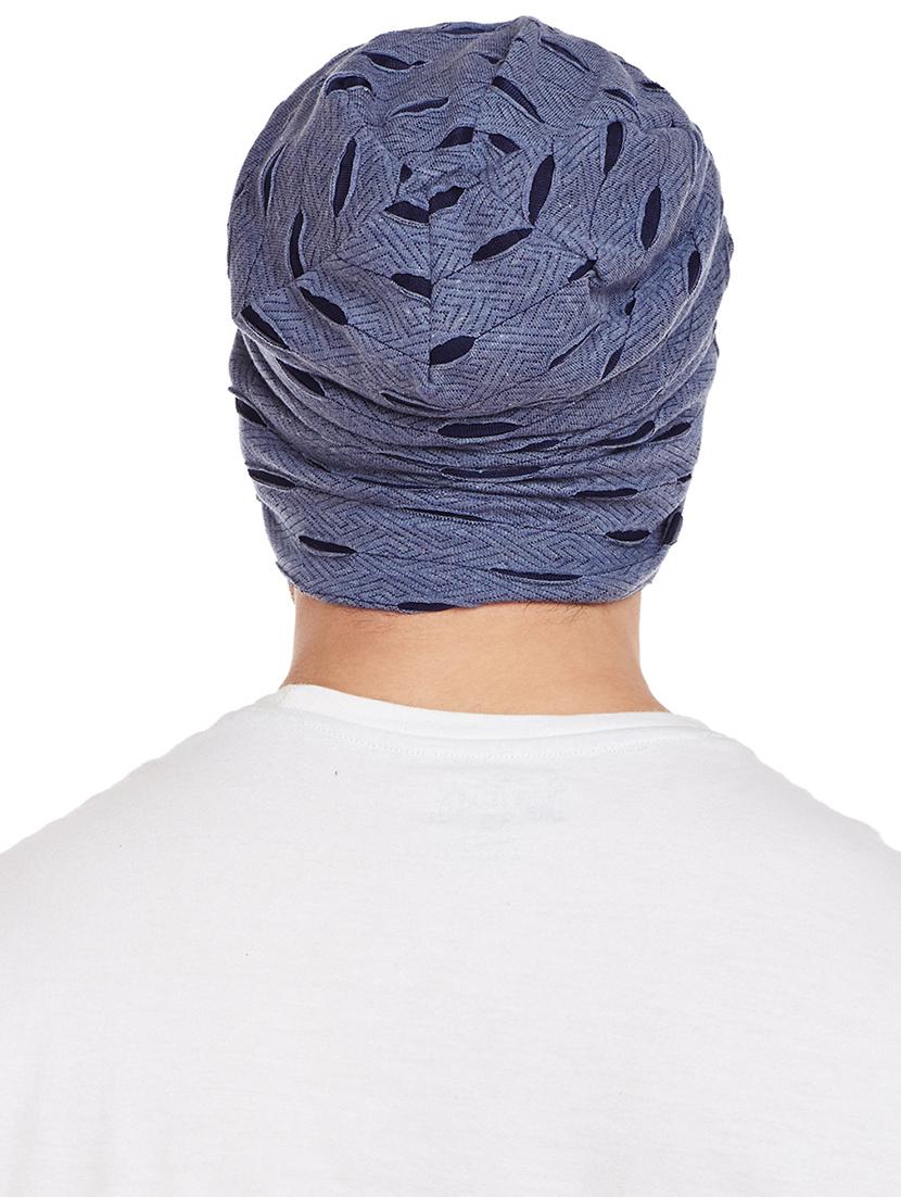 blue cotton beanies cap - 14821380 - Zoom Image - 3