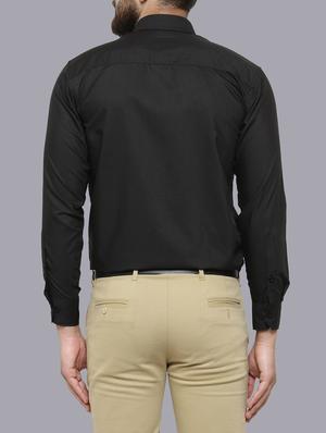 black cotton formal shirt - 14841528 - Standard Image - 3