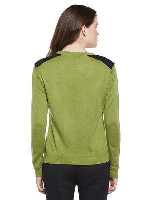 green solid pullover - 14844289 - Standard Image - 3