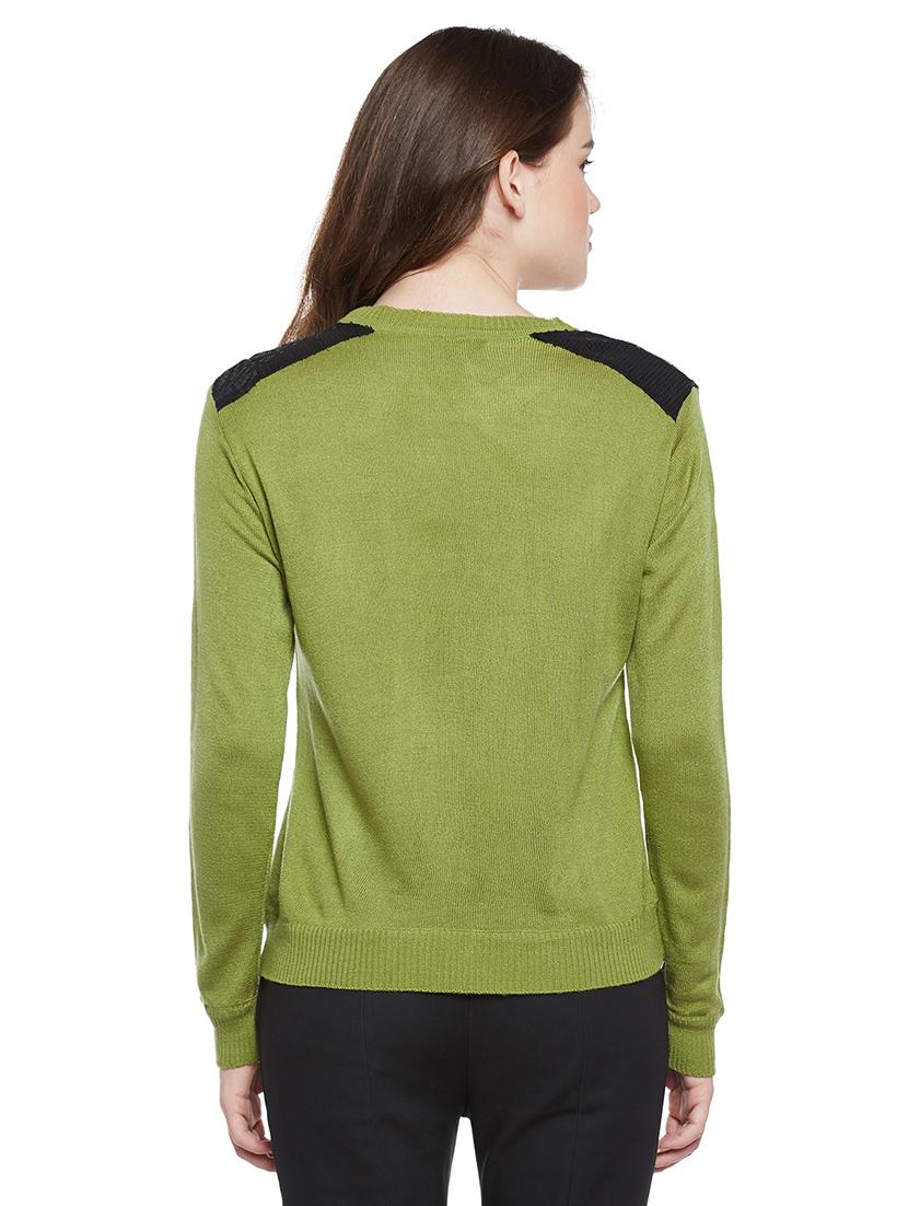 green solid pullover - 14844289 - Zoom Image - 3