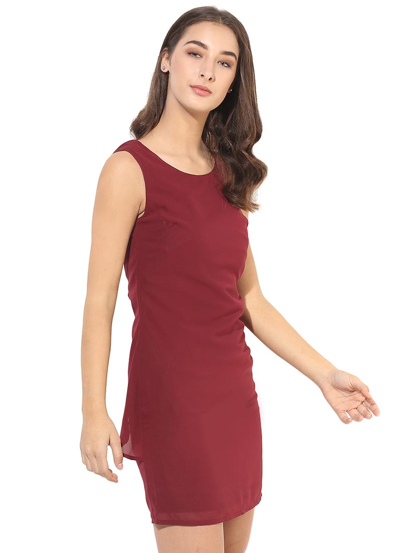 lace-up back sheath dress - 14845600 - Zoom Image - 3