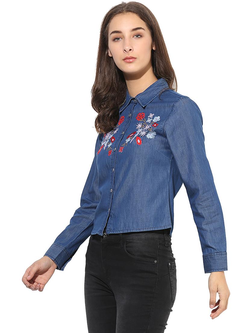 blue denim regular shirt - 14845625 - Zoom Image - 3
