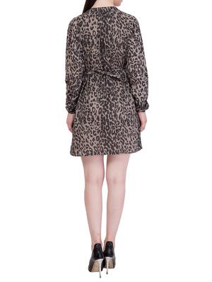 grey animal print dress - 14845709 - Standard Image - 3