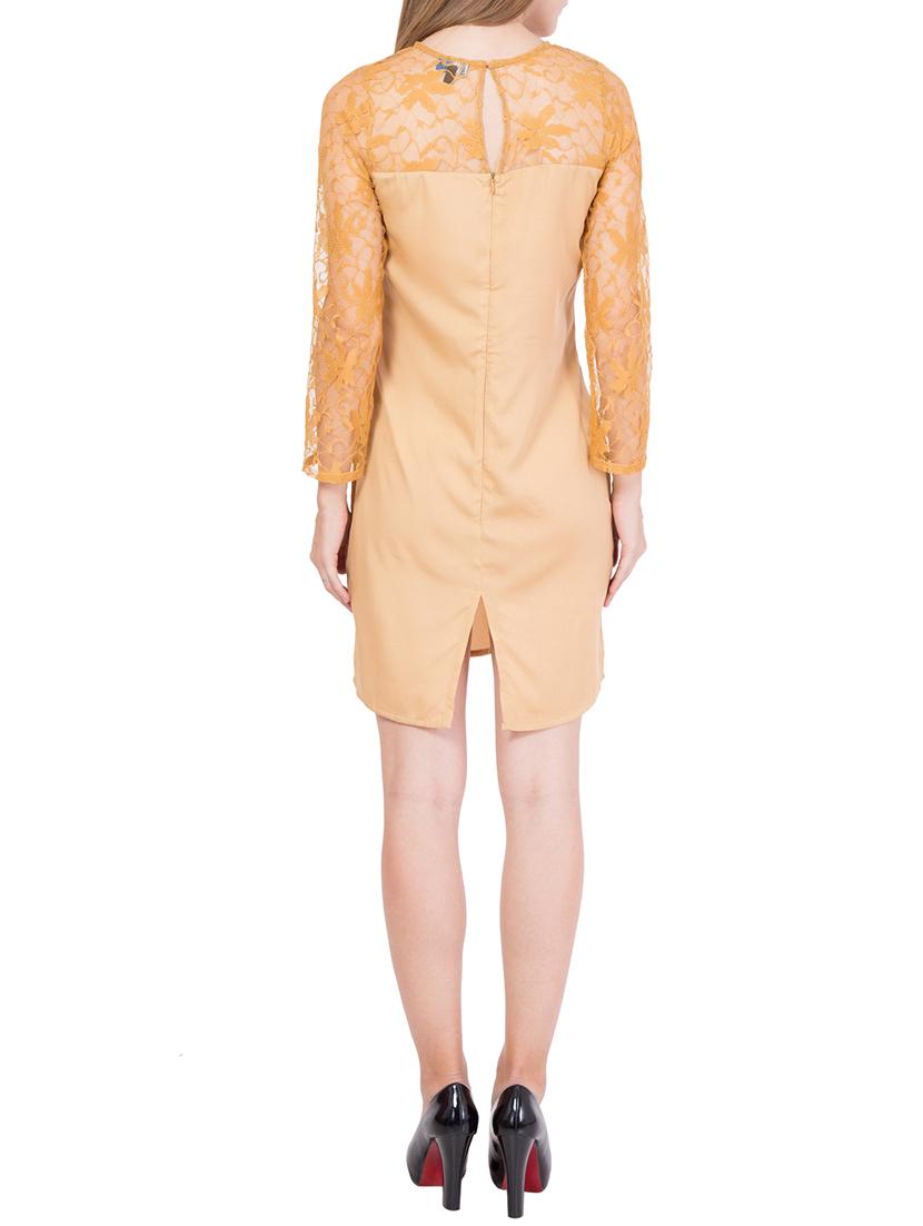 orange solid shift dress - 14845716 - Zoom Image - 3
