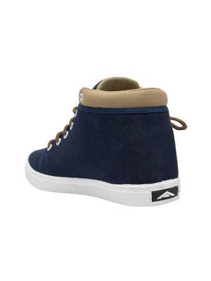 navy Canvas lace up sneaker - 14847299 - Standard Image - 3