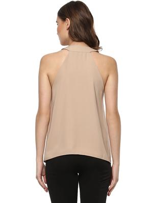 brown solid embellished top - 14850212 - Standard Image - 3