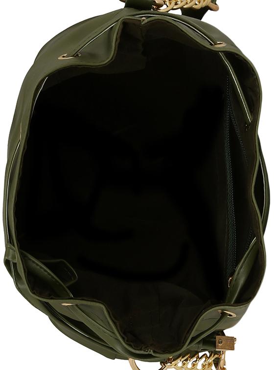 green leatherette regular sling bag - 14850699 - Zoom Image - 3