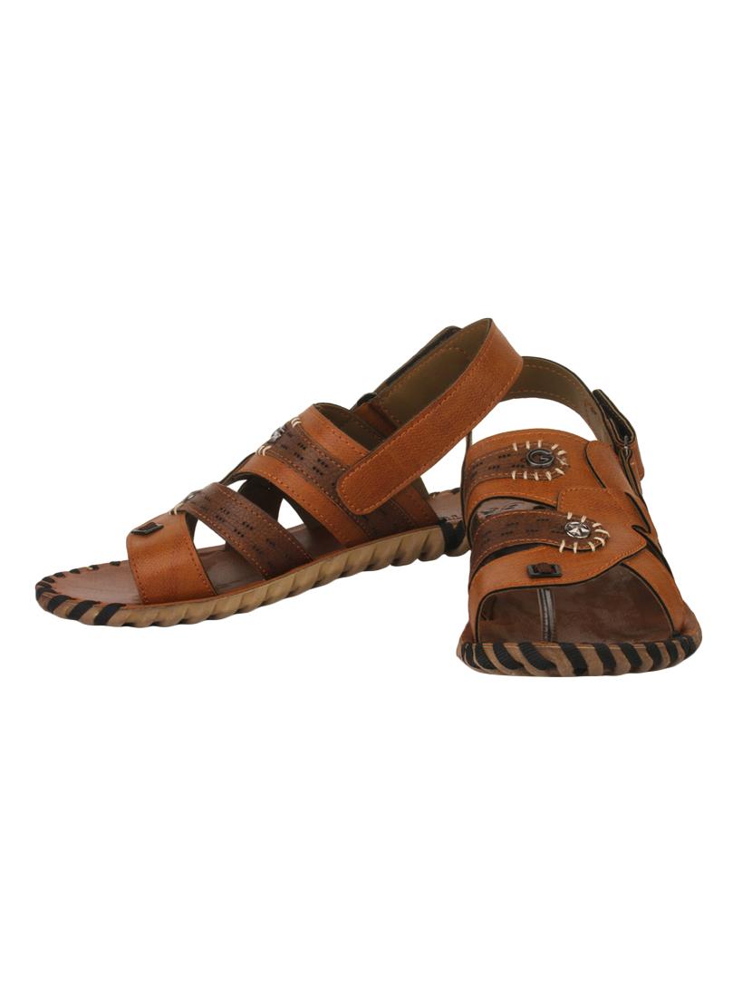 brown leatherette back strap sandal - 14854712 - Zoom Image - 3