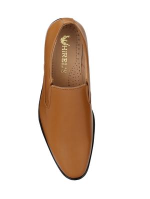 tan Leather formal slip on - 14855432 - Standard Image - 3