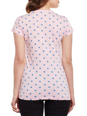 pink printed cotton tee - 14856202 - Standard Image - 3