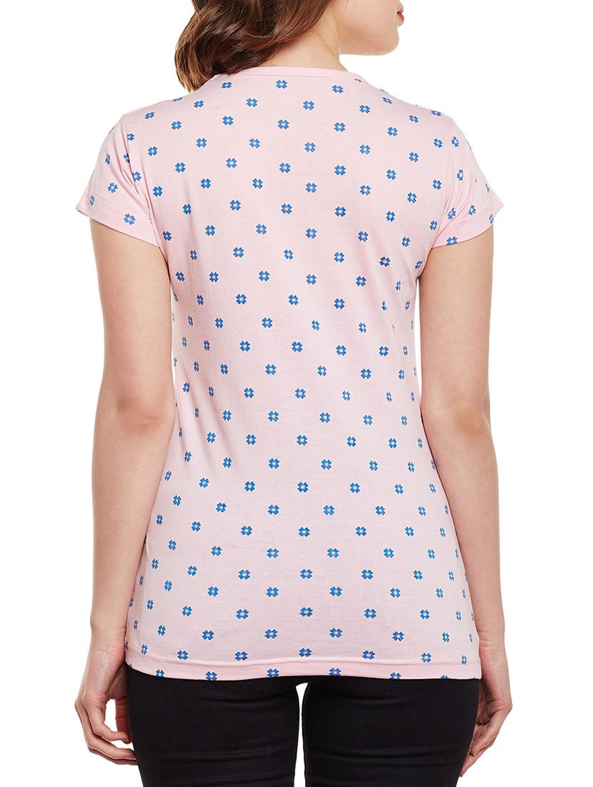 pink printed cotton tee - 14856202 - Zoom Image - 3