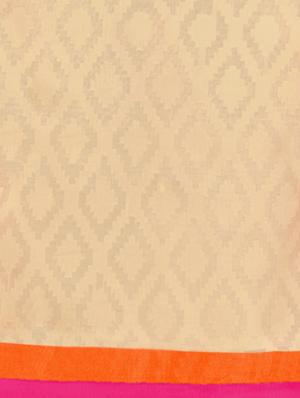 cream churidaar suit unstitched suit - 14861352 - Standard Image - 3
