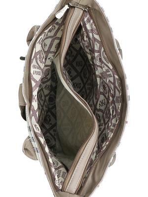 white leatherette regular handbag - 14863369 - Standard Image - 3