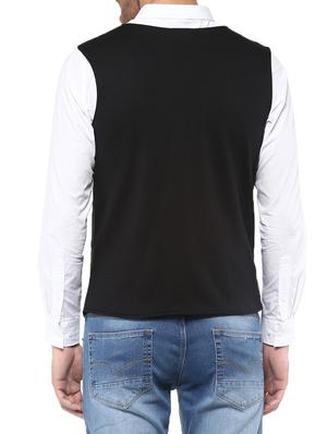 black cotton waist coat - 14864380 - Standard Image - 3