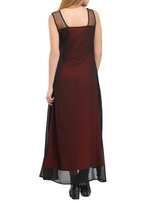 black georgette layered kurta - 14865075 - Standard Image - 3