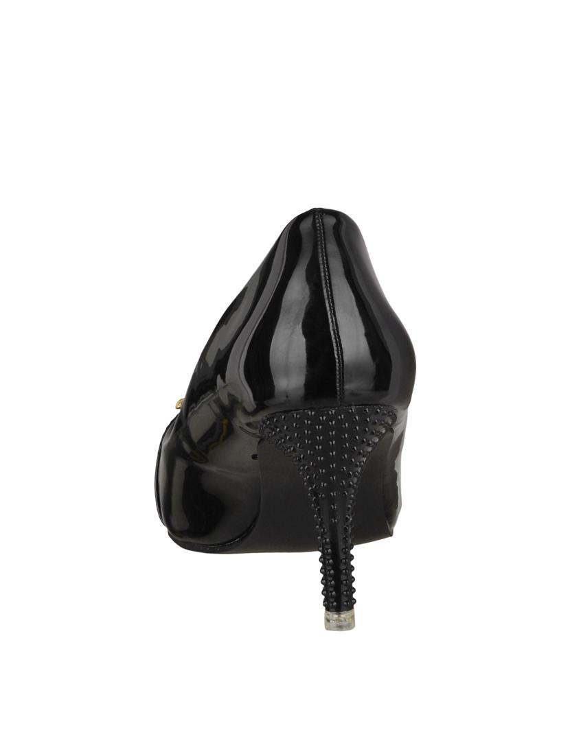 black faux leather slip on pumps - 14865251 - Zoom Image - 3