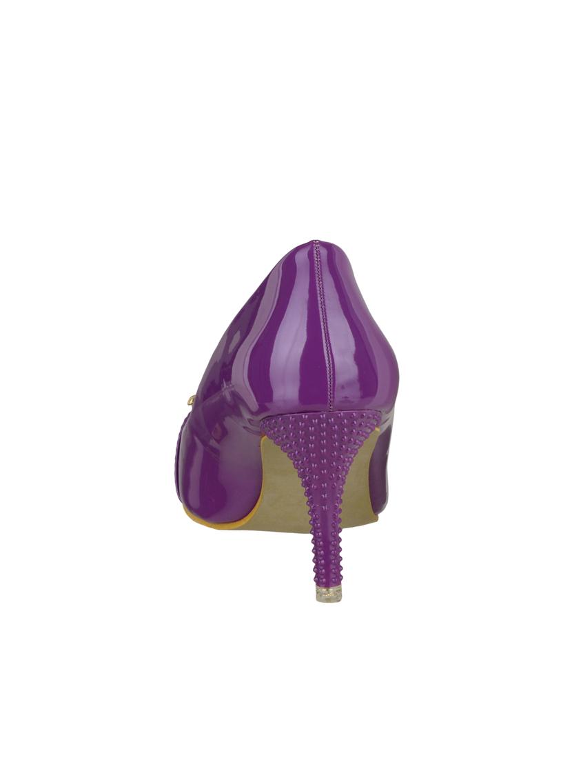 purple faux leather slip on pumps - 14865252 - Zoom Image - 3