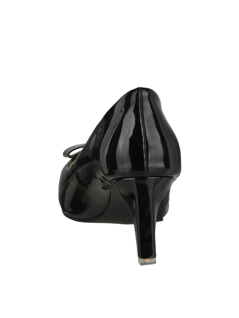 black faux leather slip on pumps - 14865257 - Zoom Image - 3