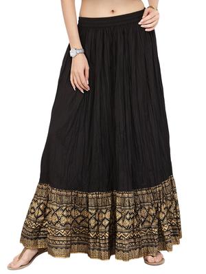 Foil printed kurta with skirt set - 14867216 - Standard Image - 6