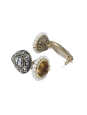 multi colored brass jhumka earrings - 14868355 - Standard Image - 3