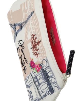white canvas printed pouch - 14868418 - Standard Image - 3