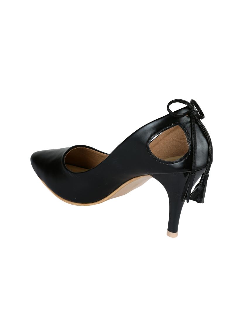black pu slip on pumps - 14873015 - Zoom Image - 3