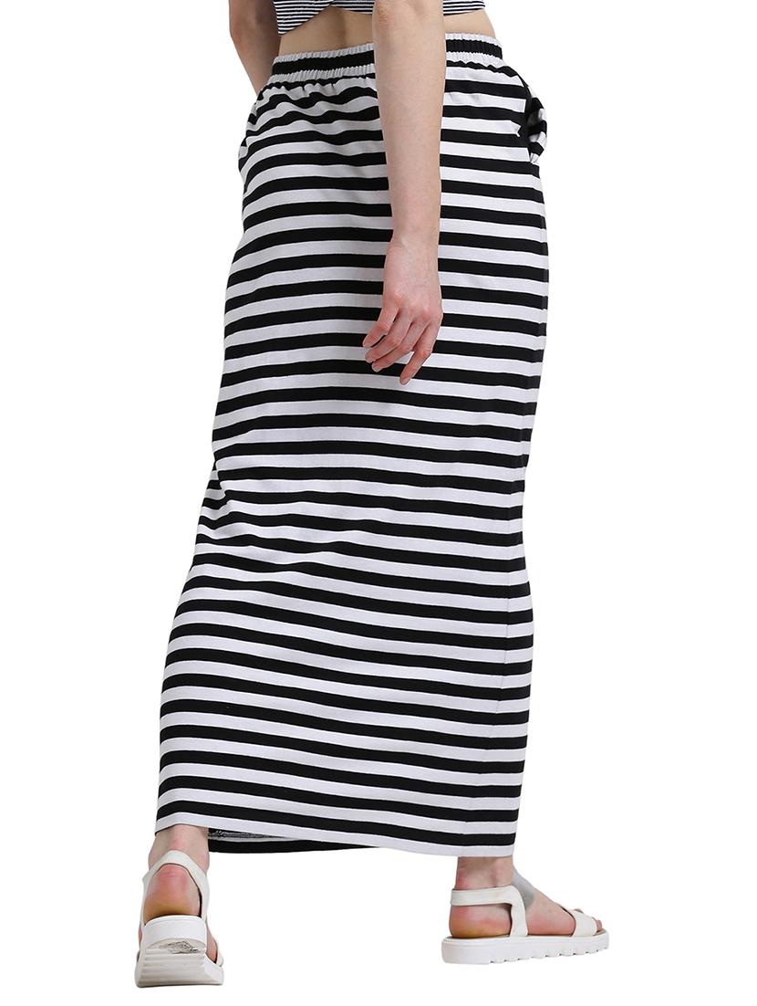 Draw-string waist striped skirt - 14873126 - Zoom Image - 3