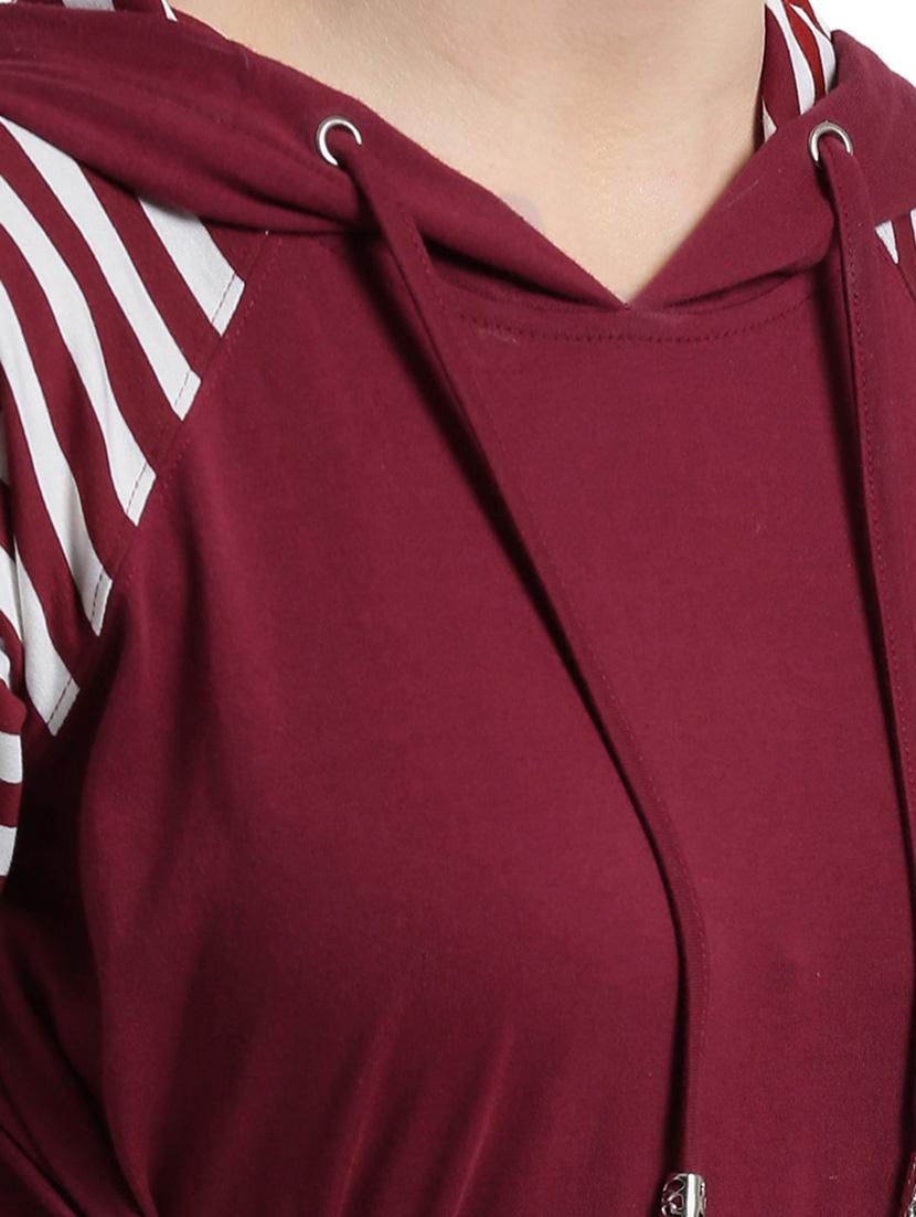 maroon striped belted dress - 14875229 - Zoom Image - 6