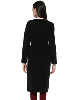 solid black trench/overcoat - 14876077 - Standard Image - 3