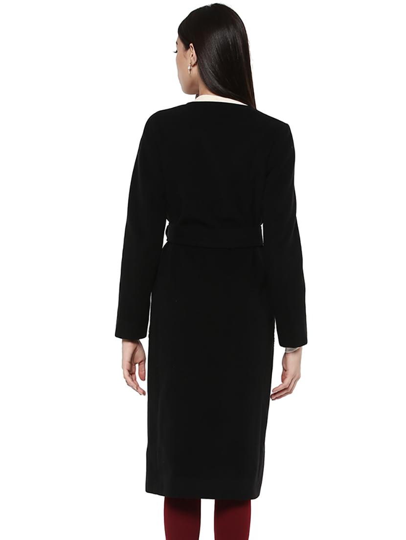 solid black trench/overcoat - 14876077 - Zoom Image - 3