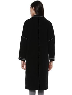 solid black trench/overcoat - 14876078 - Standard Image - 3