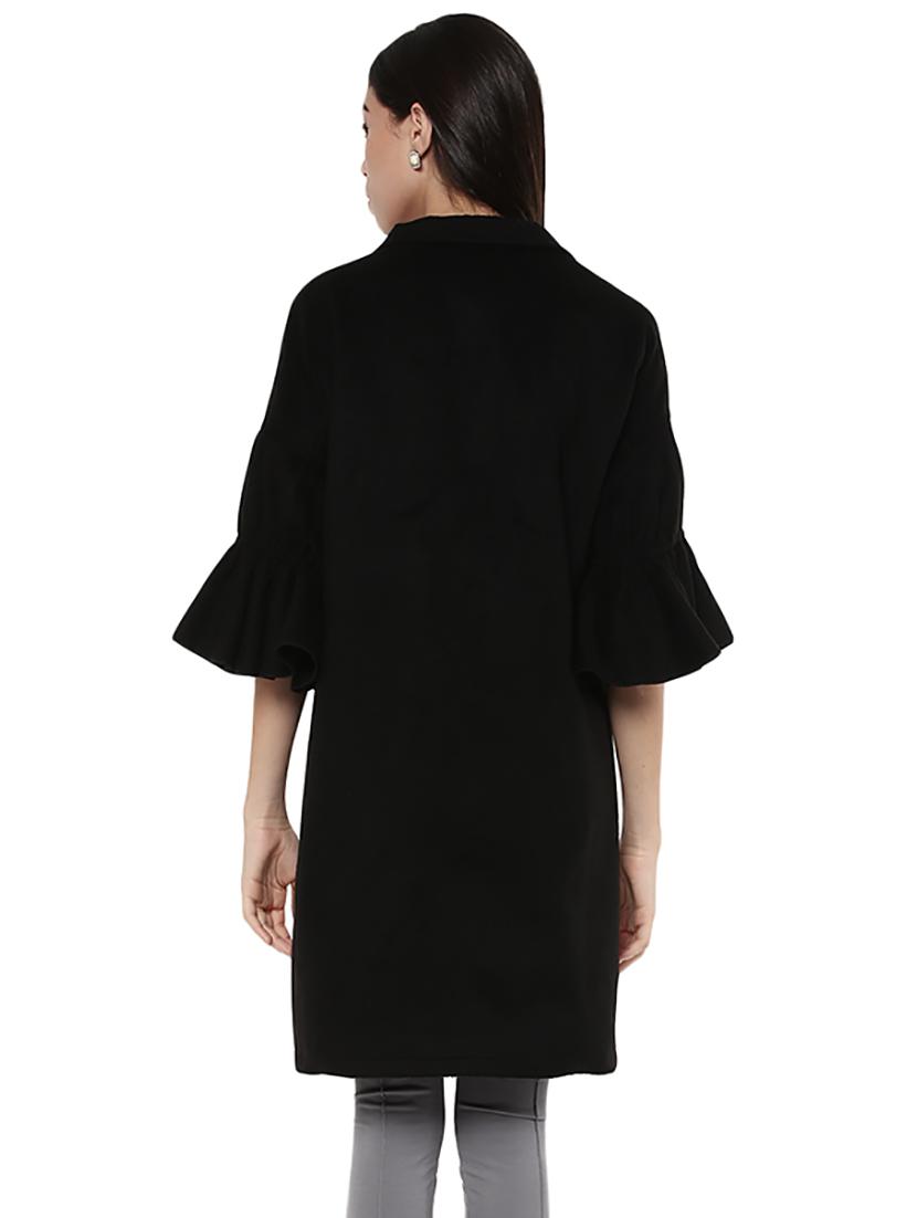 solid black trench/overcoat - 14876080 - Zoom Image - 3