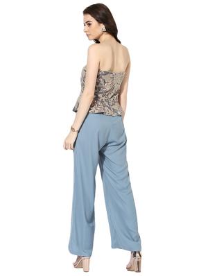 blue full leg jumpsuit - 14876094 - Standard Image - 3